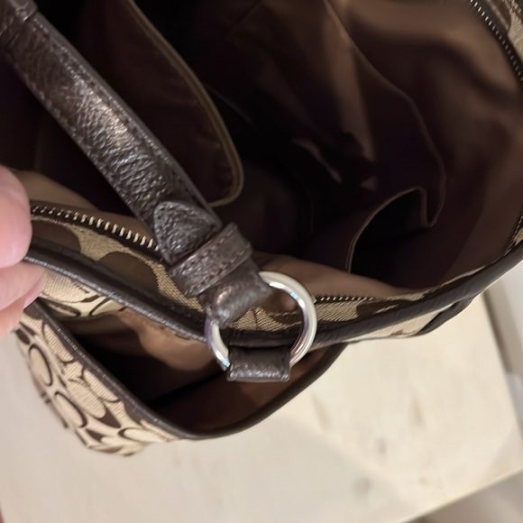 Coach signature leather trim hobo - Picture 10 of 10